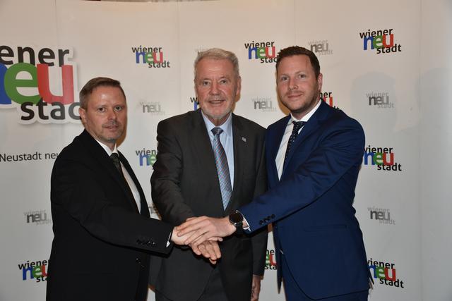 V.l.: Rainer Spenger (SPÖ), Klaus Schneeberger (ÖVP) und Michael Schnedlitz (FPÖ)