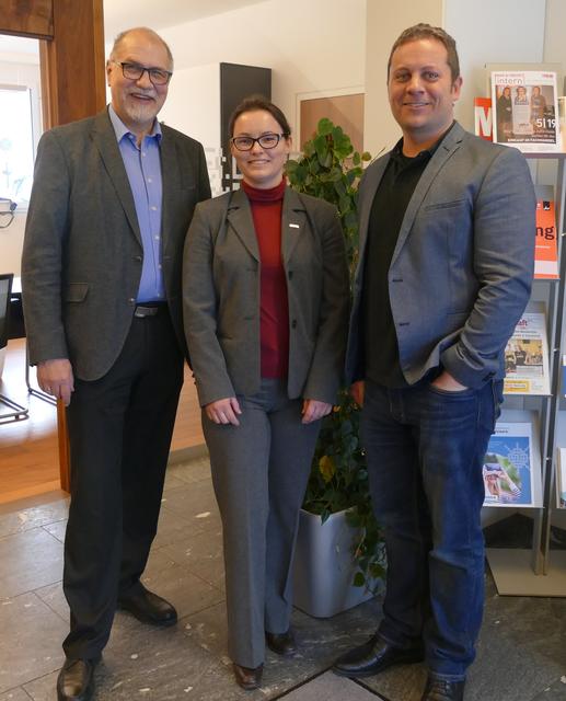 Fachgruppenobmann Günter Schwarz, Referentin Elisabeth Ossberger, Bezirksvertrauensperson Markus Aulenbach