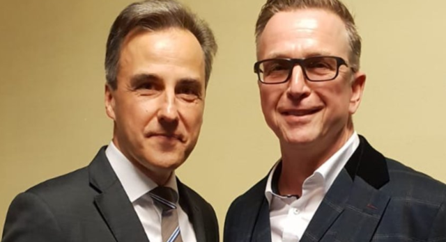 Bürgermeister unter sich: Helmut Linhart und Siegfried Nagl