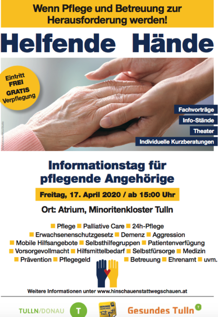 Ab 15 Uhr im Minoritenkloster Tulln.