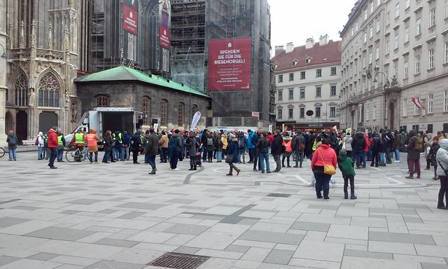 Sozial-KVs (SWÖ+Caritas+Diakonie) 2020 - Demonstration - Wien / Stephansplatz