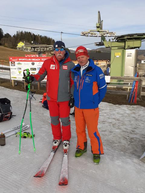 Ferdinand Hirscher mit Manfred Mühlthaler.