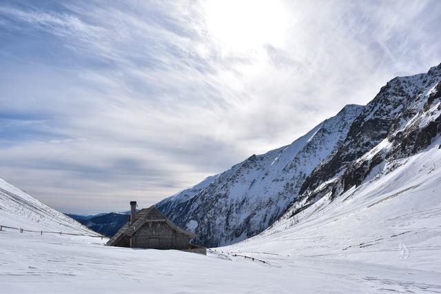 Eine Jagdhütte im Mösl Feld
