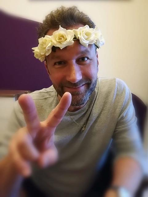Martin Zekar in Feierlaune beim Geburtstagsfest