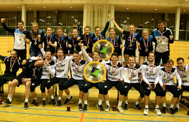 Faustball Final3 2020 Kufstein Arena - Meisterschale - Damen/Herren.
  | Foto: Friedl Schwaighofer