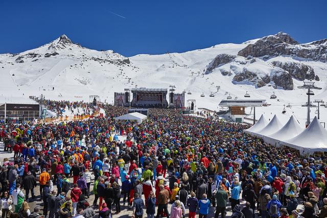 Drei Mega-Konzerte in der Silvretta Arena Ischgl - Samnaun zum Sonnenskilauf.
