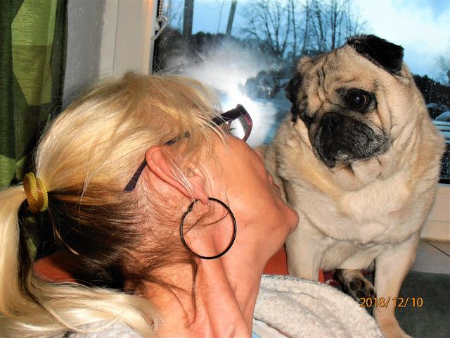 Wer schaut denn da so verliebt? Rambo mit Frauchen | Foto: Walter Bruckner