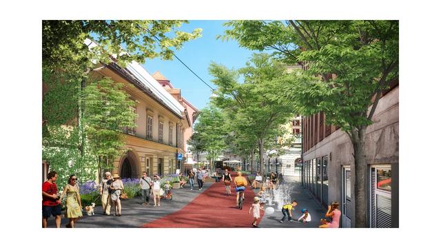 So könnte, wenn es nach den Grünen geht, die Griesgasse in Zukunft aussehen.