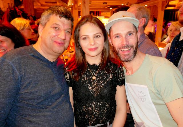 (von links) Gerhard Suitner ("Duo Melody Tirol"), Jasmin Artner ("Se 2woa") und Florian Lackinger ("Party Krainer") amüsierten sich bestens.