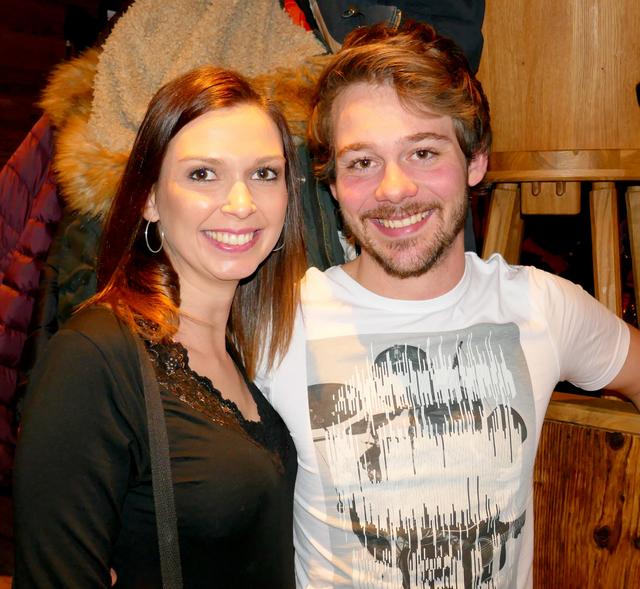Florian Steinbacher ("Tiroler Kracher") genoss den Abend mit seiner Sandra Aschaber.