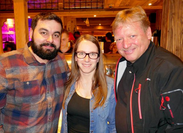 (von links) Daniel Schützinger ("Musikkapelle Flaurling"), Elisabeth Strickner ("Musikkapelle Trins") und Werner Mair ("Milser Musikanten") waren restlos begeistert.