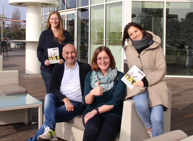 Das CORE Team auf Besuch beim neuen Vertriebspartner Performando in Padova, Italien. Von links: Anja Bichlbauer (CORE), Francesco Apuzzo (Performando), Christine Weidlinger (CORE), Sara Caroppo (Performando). | Foto: CORE smartwork