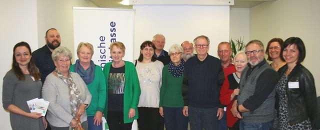 Veronika Zuser ÖGK, Bernd Goldhahn ÖGK, Barbara Gründlinger ÖGK, Referentin DGKP/Diabetesberaterin Maria Bruckner und zahlreiche Besucher.