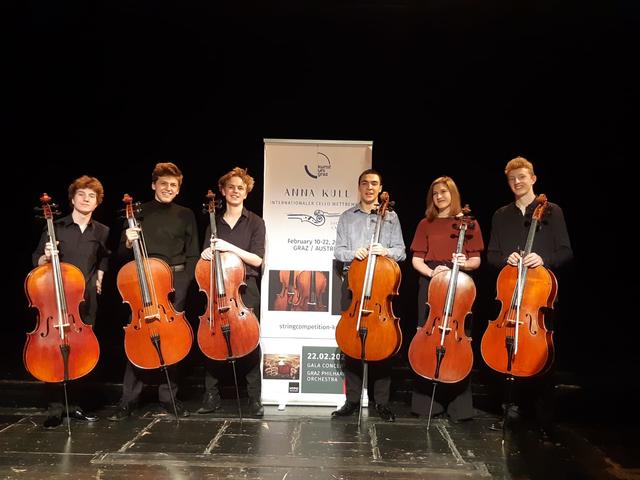 Die großartigen Gewinner beim Internationalen Cello Wettbewerb Anna Kull. | Foto: Stefanie Nöst