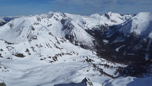 Blick hinunter in die Gartler Alm
