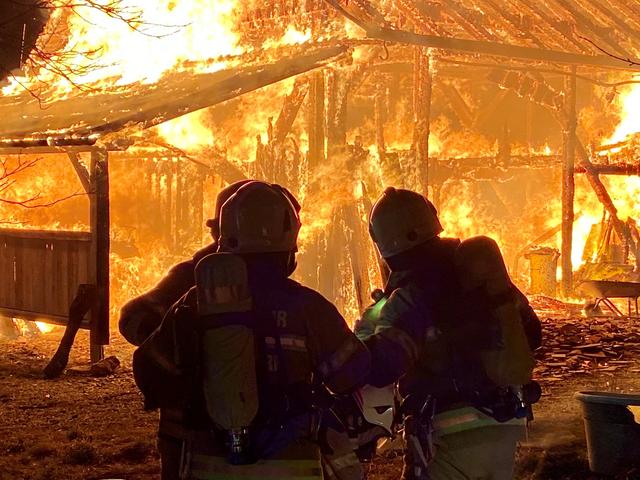 In Göming hatte die Feuewehr es mit einem Vollbrand zu tun.