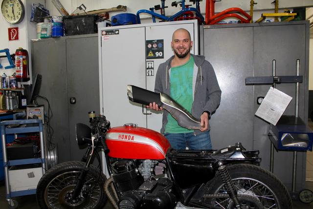 Faszination Motorrad: Diese Honda aus dem Jahr 1978 richtet Reinhard Bachl gerade für sich selber her