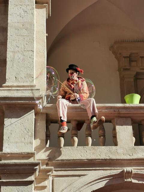 Clown Jako im Landhaushof