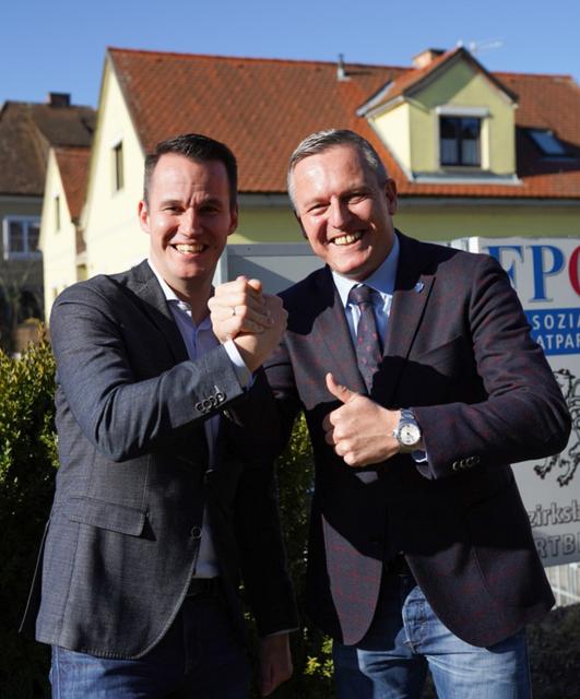 Soll FPÖ-Bürgermeister werden: Stefan Hermann (l.)