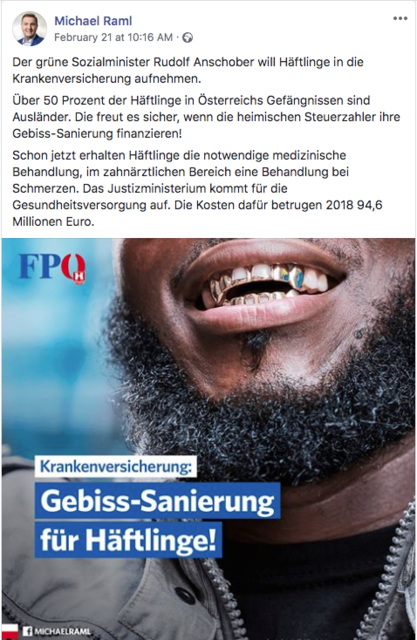 Das umstrittene Posting wurde mittlerweile gelöscht.