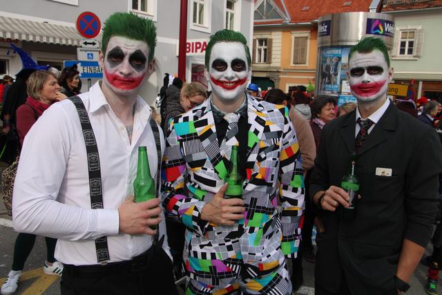 Auch "The Joker"  war im Fasching gut besetzt.