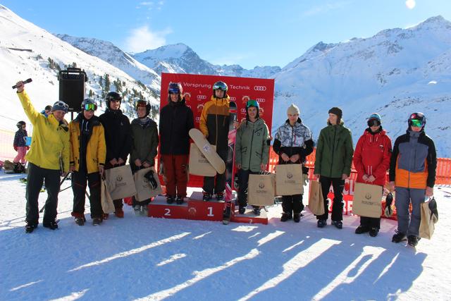 Die SiegerInnen des neu kreiertem „STANTON Freeride by Ski-Club Arlberg“. | Foto: Martin Kerber
