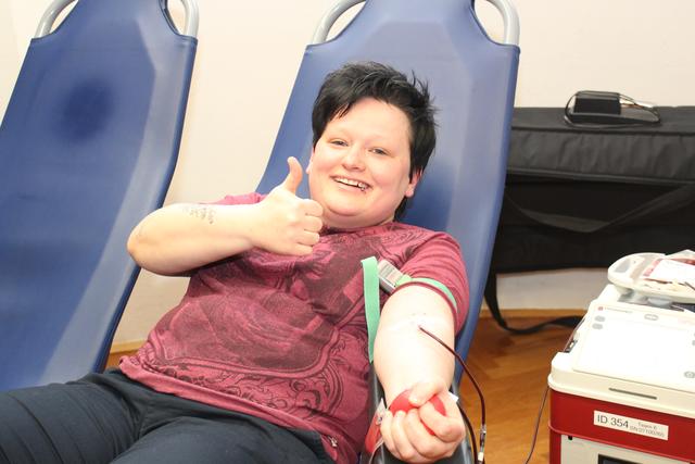 Viktoria Stranzinger spendete Blut für den guten Zweck.