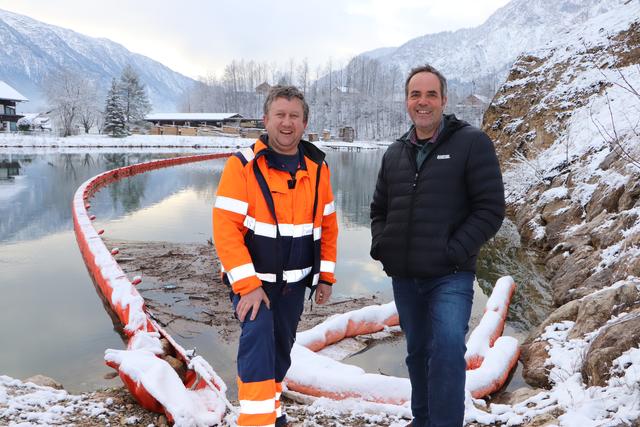 Einsatzleiter Klaus Ebner und Bürgermeister Leopold Schilcher. | Foto: Besendorfer Chr.
