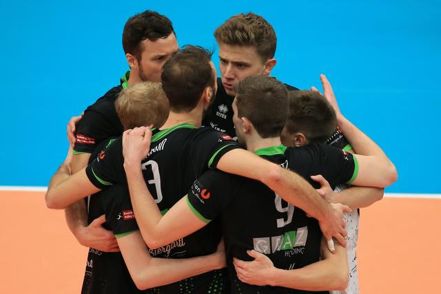 Jubelstimmung: Die Herren des UVC Holding Graz holten den Cuptitel. | Foto: GEPA