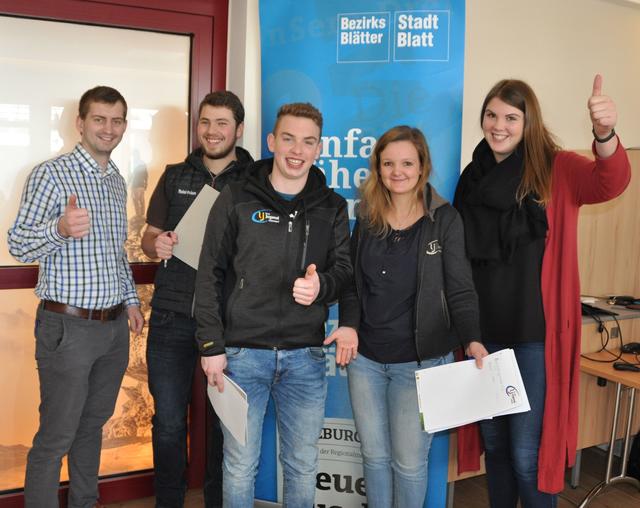 Über das Bildungsangebot freuen sich neben Landesobmann Markus Aigner und Landesleiterin Johanna Schafflinger auch die zahlreichen Mitglieder. (v. l. n. r. Landesobmann Markus Aigner, Roland Geiring (Landjugend Seekirchen), Christoph Rieder (Landjugend Köstendorf), Landesleiterin Johanna Schafflinger und Maria Aigner (Landjugend Seekirchen))