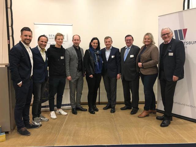 Ludwig Stepan , Gerlad Krug-Strasshofer, Chris Perkles, Hannes Schernthaner, Birgit Maier, Hans Scharfetter, Nick Kraguljac , Carmen Boschele , Hans Harrer | Foto: Senat der Wirtschaft
