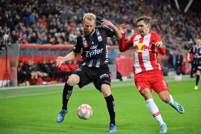 Joao Klauss, der zuletzt drei Tore gegen den TSV Hartberg erzielte, scheiterte in Salzburg per Kopf an der Querlatte.