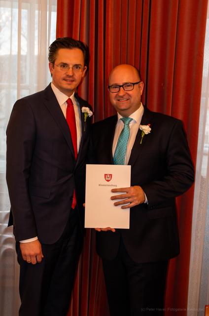 Mag. Stefan Schmuckenschlager ist wieder Bürgermeister und WKO Obmann Markus Fuchs ist jetzt auch Gemeinderat von Klosterneuburg
