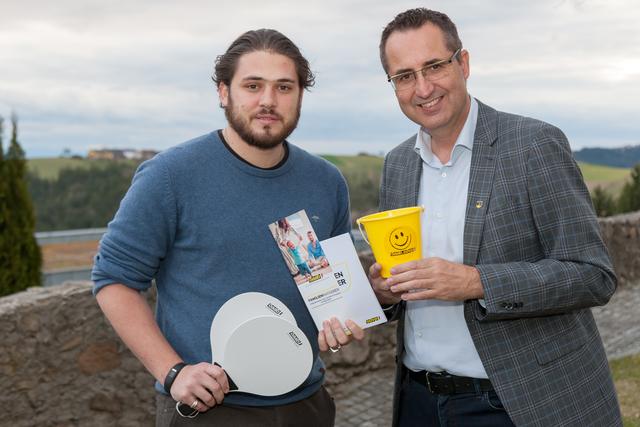 Der Perger ÖAAB-Obmann Fabio König (links) mit ÖAAB-Bezirksobmann Max Oberleitner.