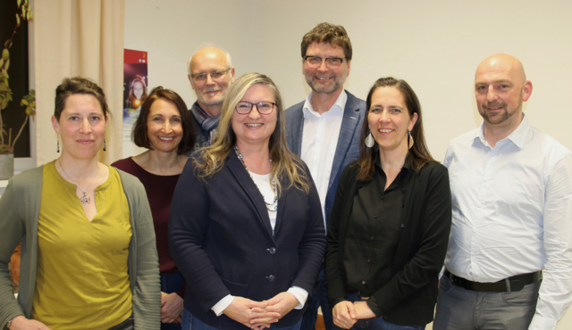 Birgit Hofstätter, Andrea Schrattenecker, Peter Hiller, Bezirkssprecherin Claudia Hauschildt-Buschberger, stv. Bezirkssprecher Gottfried Hirz, Katrin Hörmandinger-Kroath und Ernst Höftberger (v.l.)