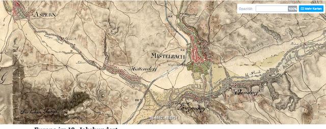 Historische Ansichten von der Zaya und anderen Gebieten findet man online unter mapire.eu.