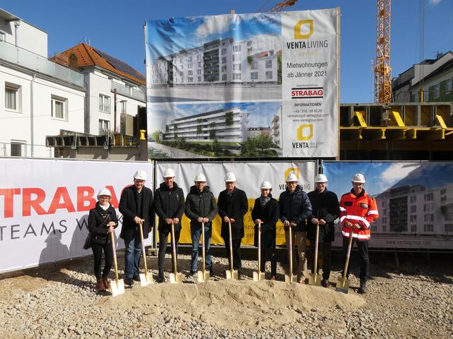 Glückliche Gesichter gab es beim Spatenstich der Venta Group.