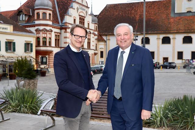 Bgm. Marcus Martschitsch und LH Hermann Schützenhöfer.
