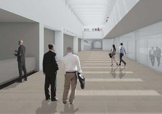 Rendering des neuen Foyers im  Live Congress Leoben. | Foto: eep-architekten ZT GmbH