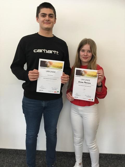 Emima Muresan und Paul Pointner nahmen erfolgreich am Bundeswettbewerb teil.