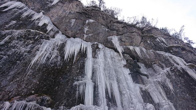 Anwärter aus zwei Nationen wurden auf den Eiswänden getestet. | Foto: Maximilian Steingassner