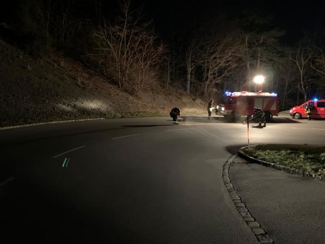 Die Ölspur in der Schloßbergstrasse zog sich mehrere hundert Meter lang | Foto: FF Neustift