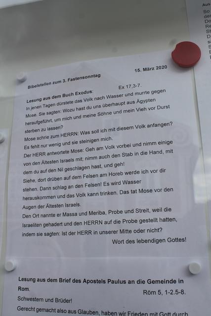 Kirchen sollen tagsüber geöffnet bleiben.