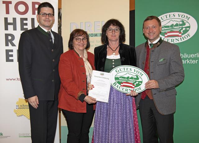 Designierter Vize-Präsident der Landes-Landwirtschaftskammer Lorenz Mayr, Christine Zimmermann, Gabriele Holzbauer, NR Johann Höfinger.