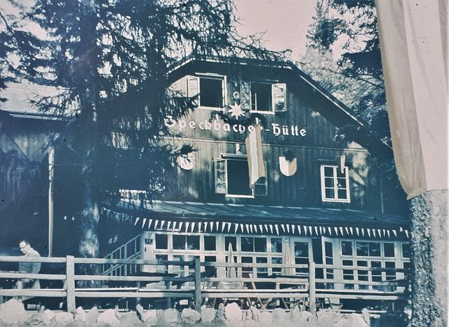 Die Speckbacherhütte in den 1950ern