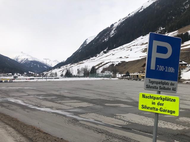 Sonst ein Hotspot in der Wintersaison: Der leere Parkplatz bei der Silvrettabahn in Ischgl