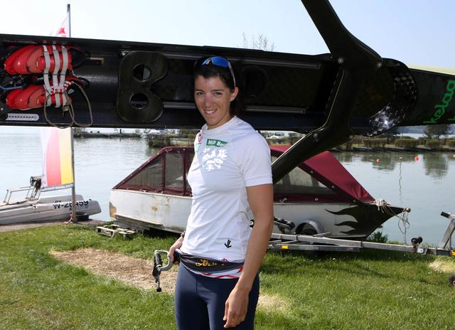 Magdalena Lobnig trainiert nun nicht mehr am See, sondern indoor am Ergometer