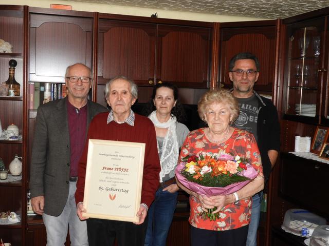 BGM Friedrich Fürst, Franz Stöffl, Tochter Brigitte Mader, Anna Stöffl, gf.GR Gernot Mader