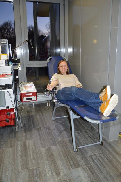 Michaela Endl von der Firma Scheuch nahm an der #blutspendechallenge teil.