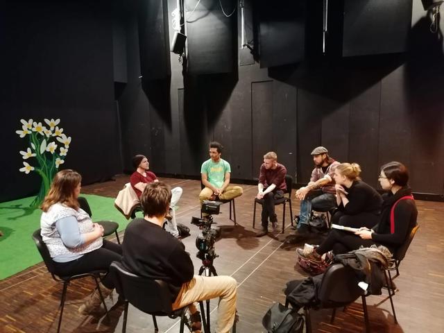 Die Improtheatergruppe, als sie sich noch treffen durften.